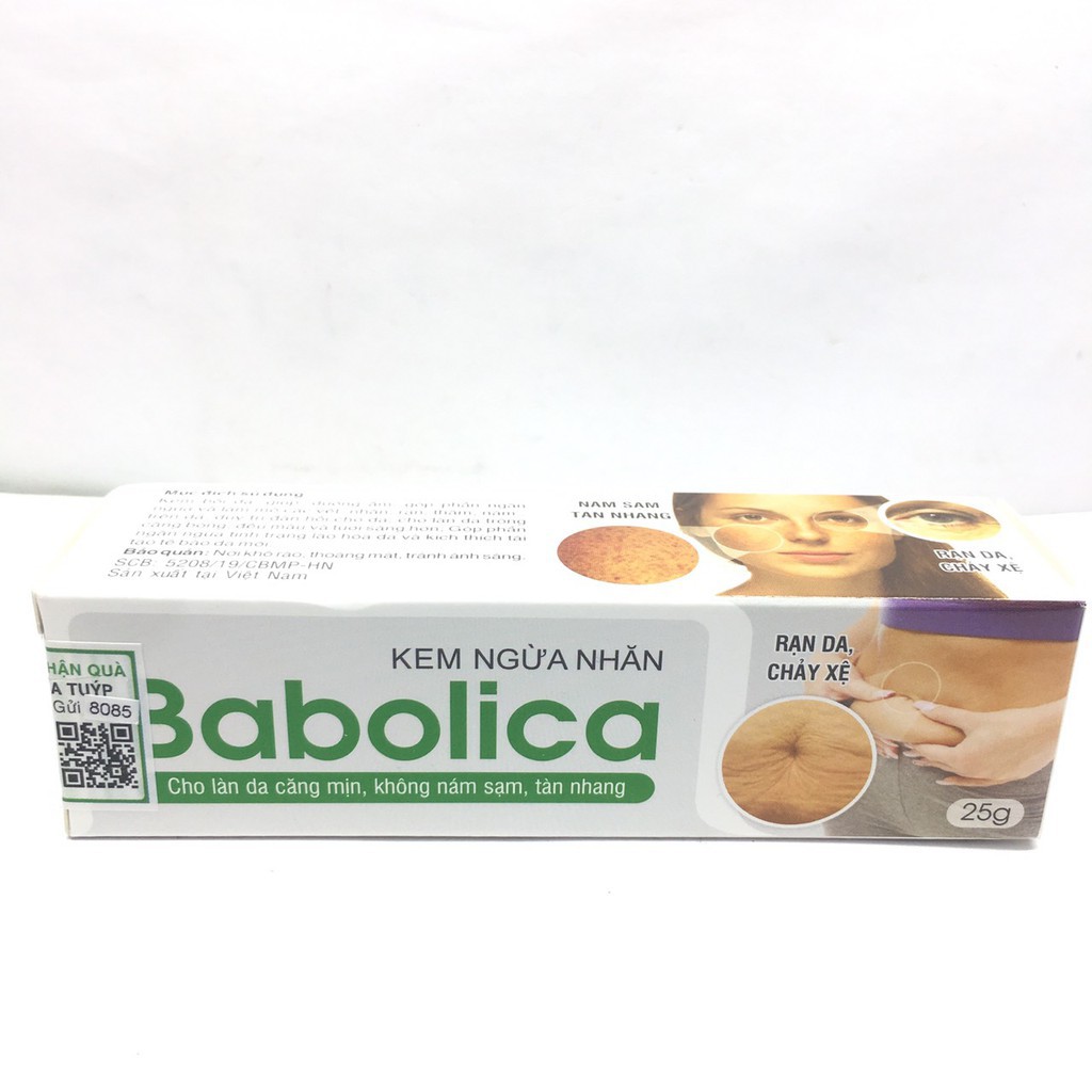 Kem ngừa nhăn Babolica - Có tác dụng hỗ trợ giúp Dưỡng da căng mịn, làm sự đàn hồi của da, ngừa ngừa da nhăn, chảy xệ