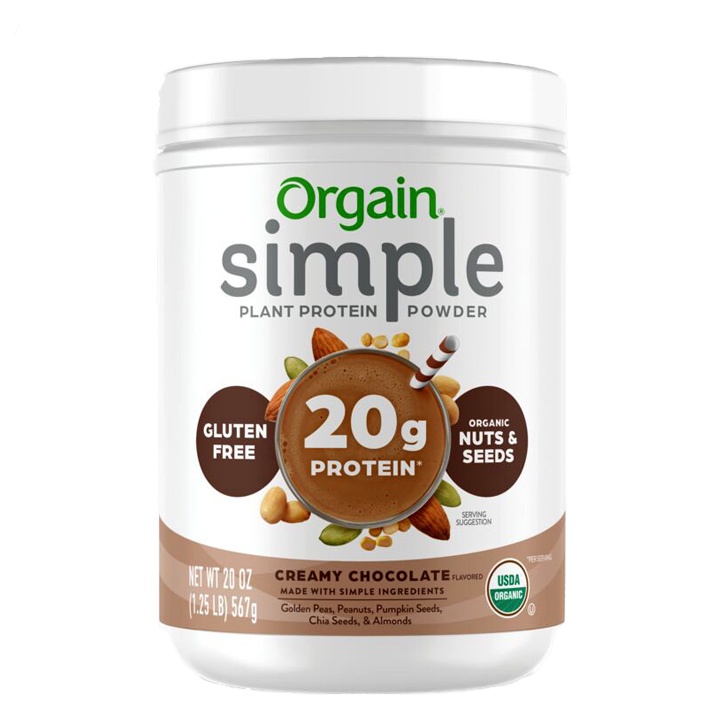 Đạm thực vật hữu cơ Orgain Simple 567g hương socola Organic Plant Protein Chocolate