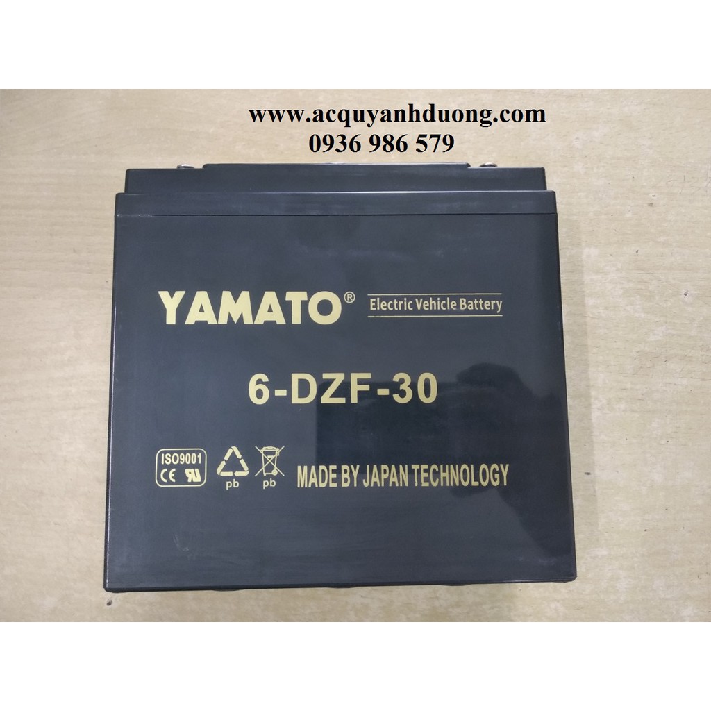 Ắc quy xe đạp điện 12V 30Ah Yamato 6-DZF-30 (6-DZM-30 / 6DZF30)