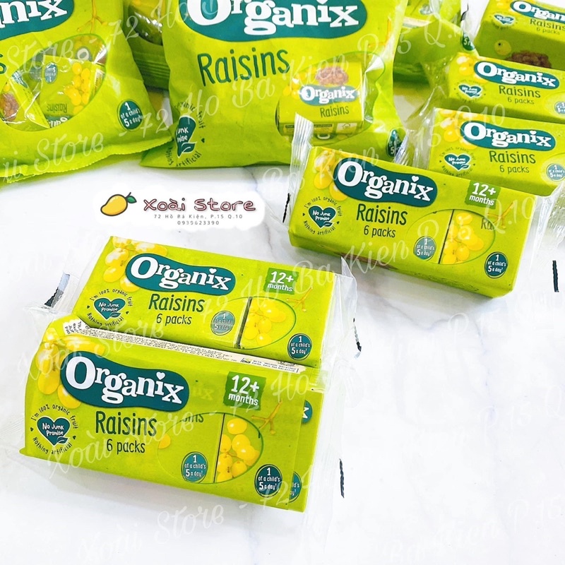 Nho Khô Hữu Cơ Organix Raisins Giúp Bé Tăng Chất Xơ, Vitamin Cho Bé Từ 12m
