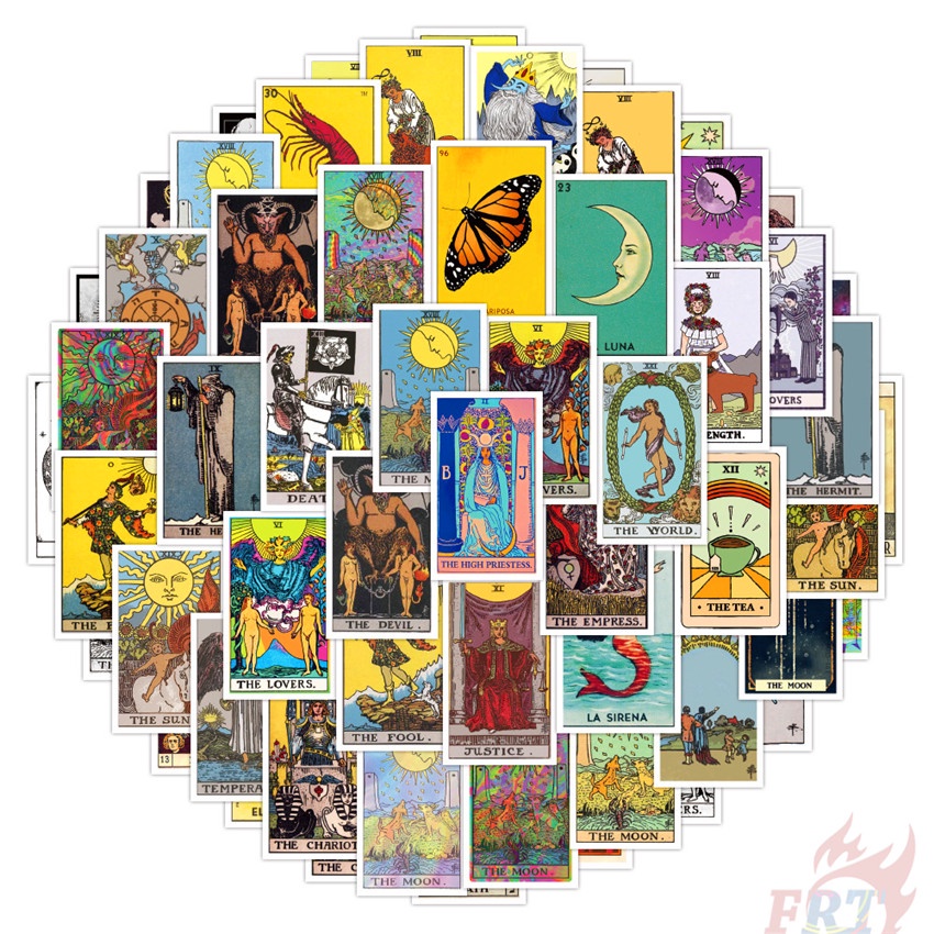 ❉ Destiny - Tarot Series 02 Stickers ❉ 60Pcs/Set DIY Fashion Luggage Laptop Skateboard Decals Doodle Stickers