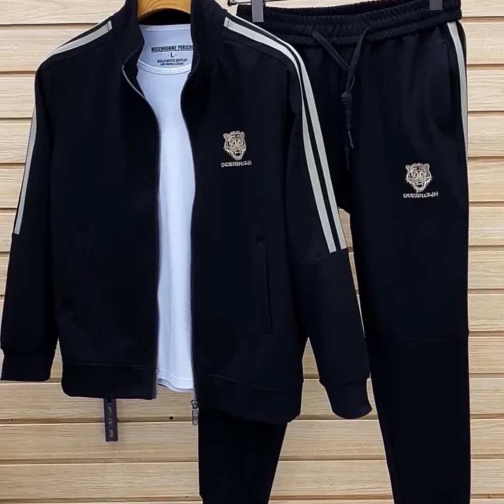 Quần áo thu đông nam,Bộ nỉ nam,Bộ thể thao nam thu đông bộ logo thêu hổ
