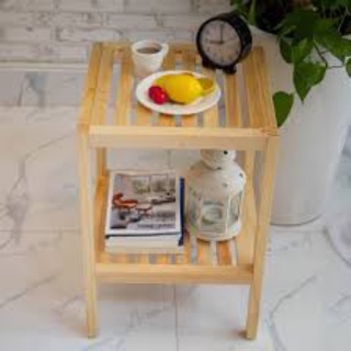 Kệ 2 tầng gỗ tự nhiên siêu rẻ - Kệ đa năng