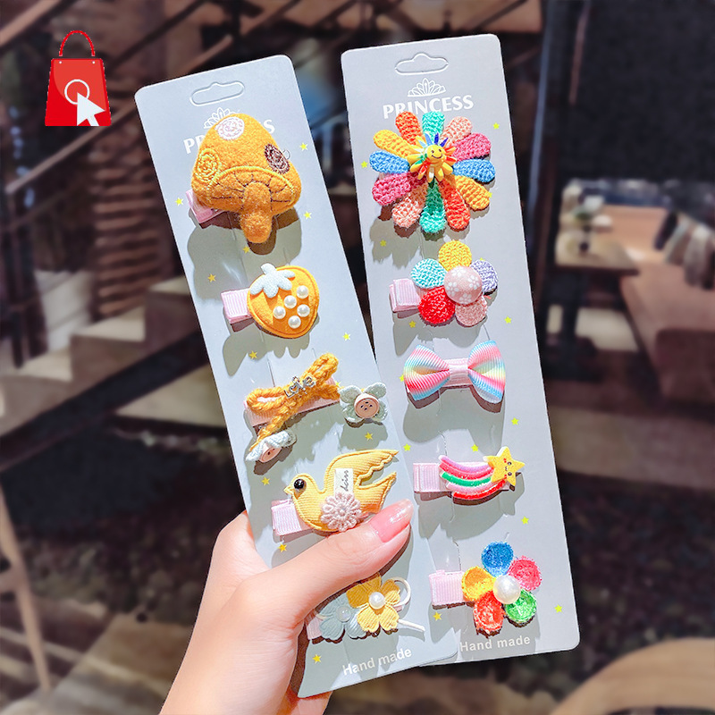 Bộ Kẹp Tóc Vải Nhiều Kiểu Dáng Xinh Xắn Jp1