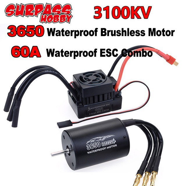Động cơ không chổi than 60a ESC + 2300kv / 3100kv / 3900kv cho xe hơi điều khiển từ xa