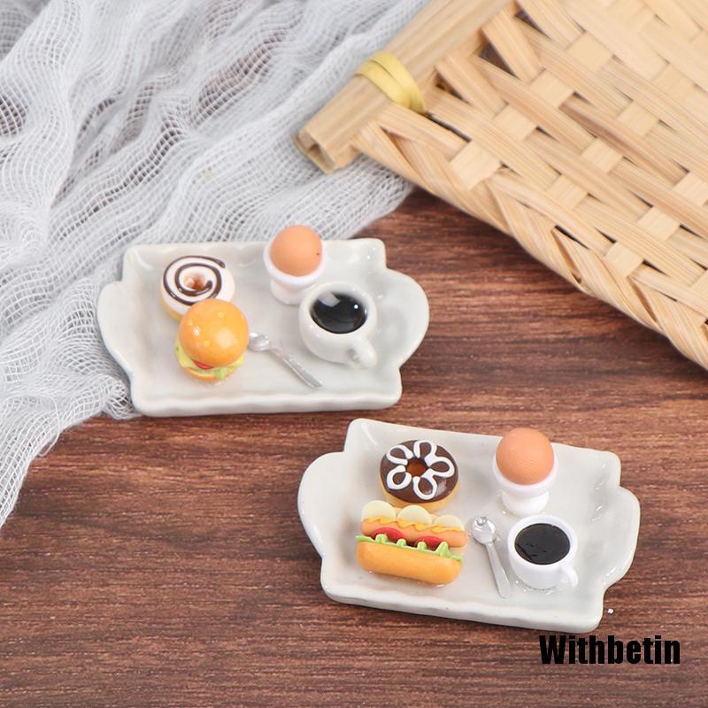 Ly Uống Cà Phê / Bánh Hamburger Mini Trang Trí Nhà Búp Bê
