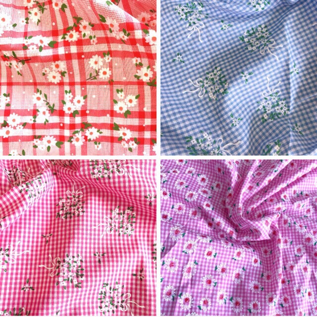 #V173🌺 VẢI TWILL HOẠ TIẾT HOA PHUN SƠN CAO CẤP MAY SCRUNCHIES, DOLL, OBITSU, DIY, BABY, HANDMADE