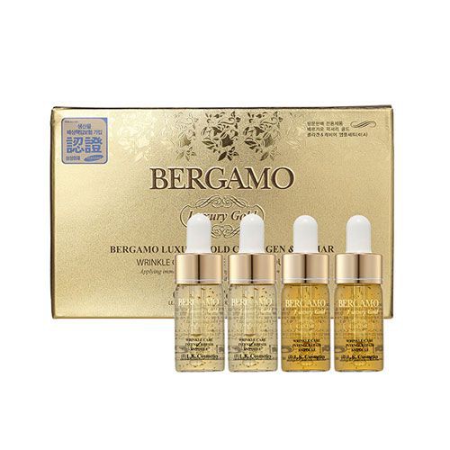 [Set 4 lọ] Serum Bergamo vàng Bergamo Luxury Gold Collagen & Caviar