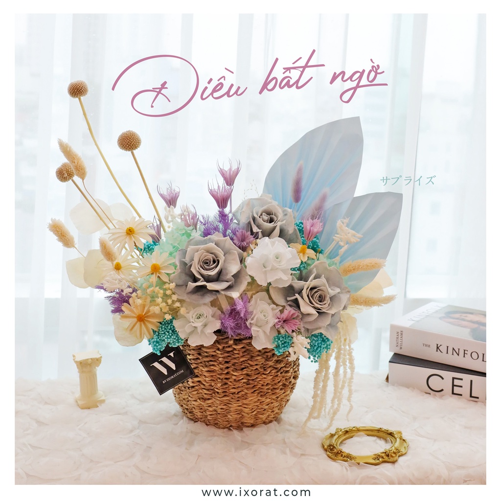 [PRE-ORDER 1 ngày] Hoa khô cao cấp W by IXORAT [ Điều bất ngờ ] Qùa tặng người yêu bạn bè đồng nghiệp trang trí nhà cửa