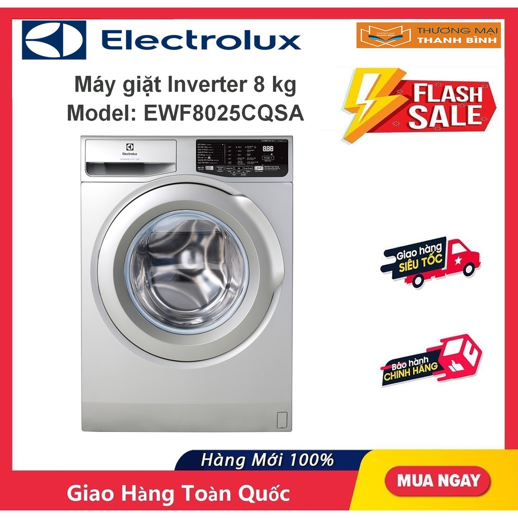 Hình ảnh Máy giặt Electrolux Inverter 8 kg EWF8025CQSA #1