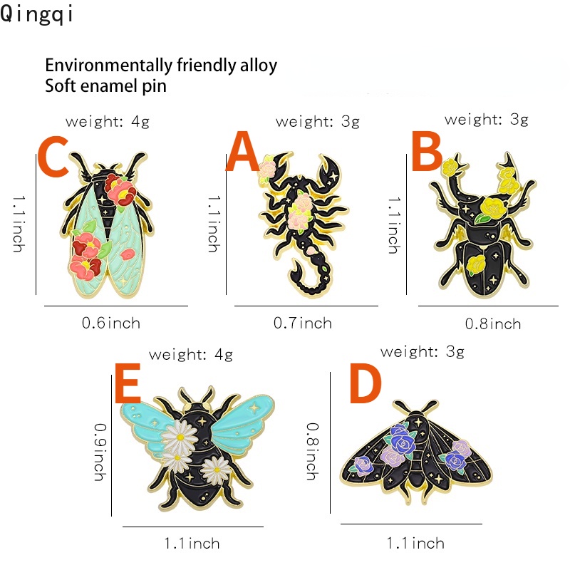 Trâm cài áo MISS ZOE hình côn trùng nhiều màu sắc dễ thương nhiều kiểu tùy chọn cho trẻ em