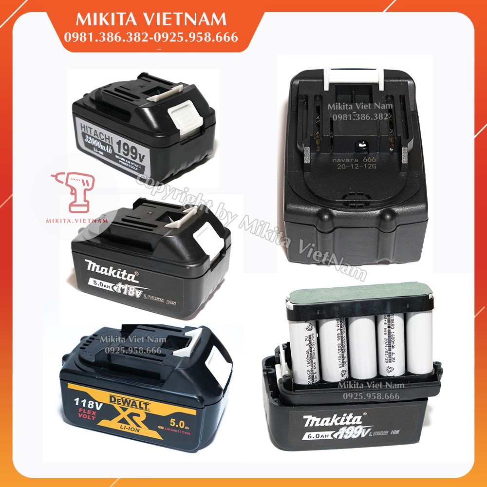 Pin Máy Siết Bulong, Máy Khoan Loại Pin 10 Cells Xám
