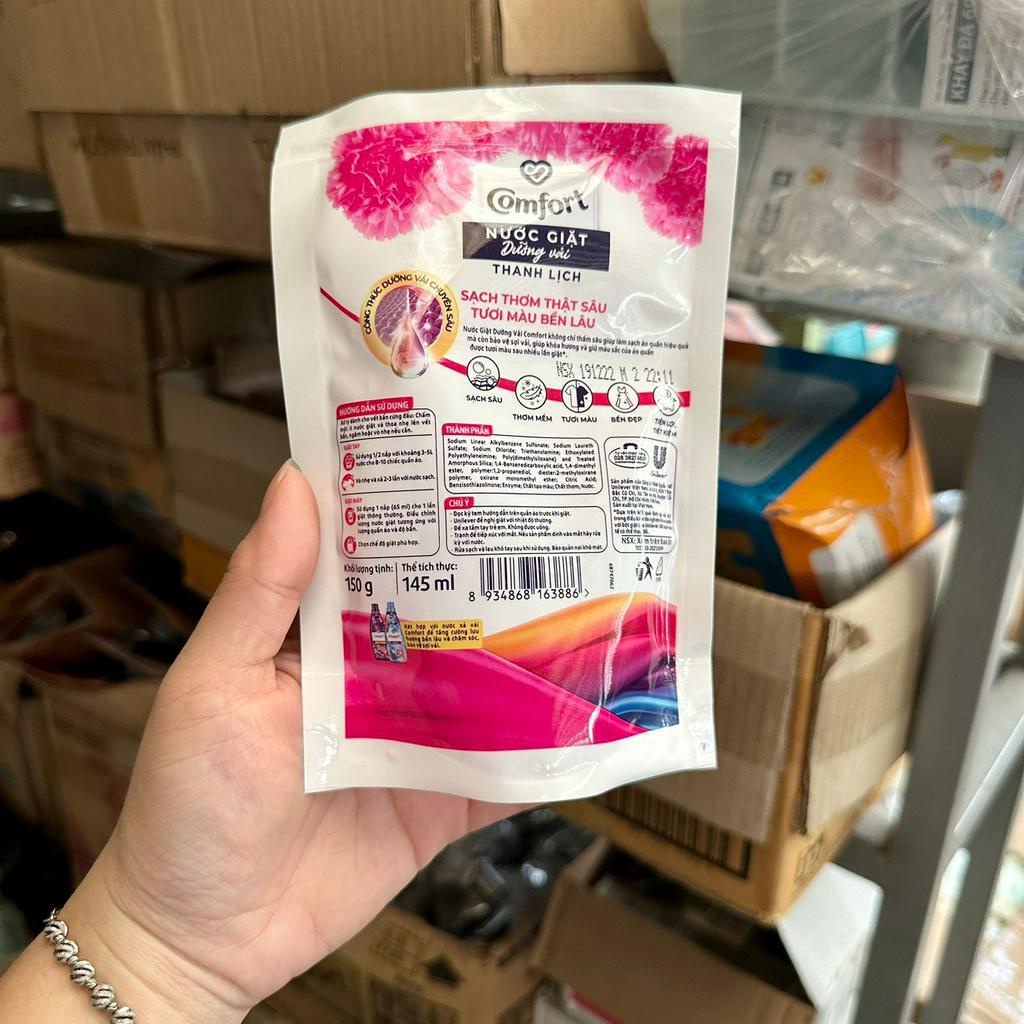 Combo 10 Gói Nước giặt Comfort dưỡng vải hương Thanh Lịch 150g