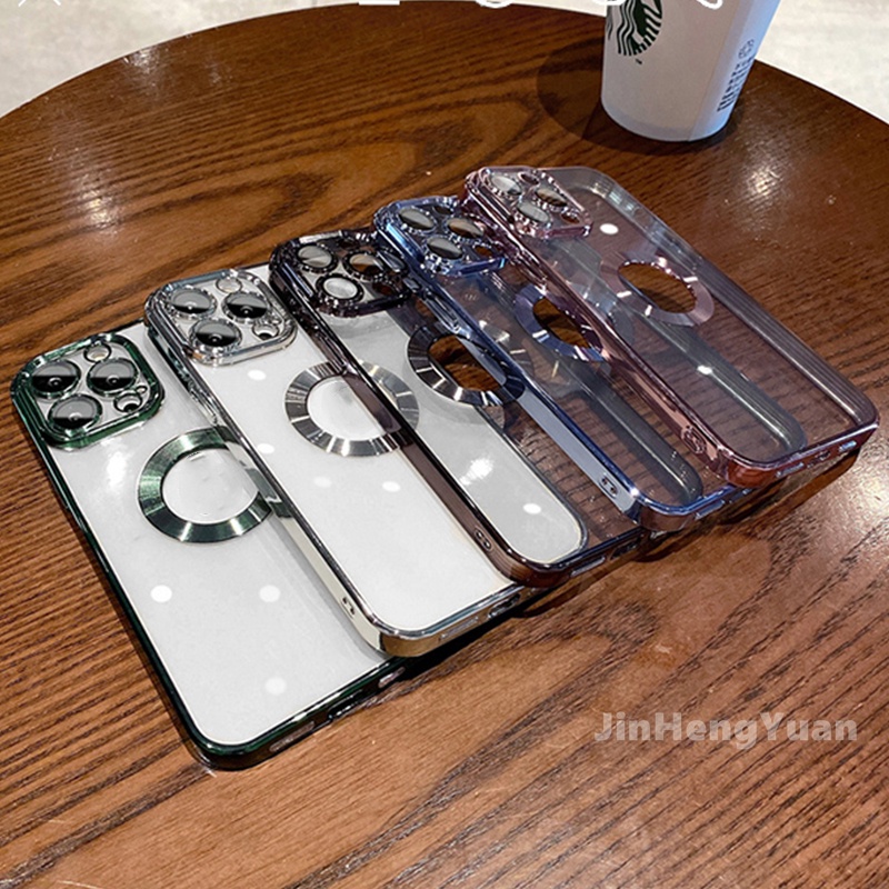 Ốp Điện Thoại Dẻo Mạ Kim Loại Sang Trọng Có Vòng Nhẫn Bảo Vệ Ống Kính Cho IPhone 11 12 13 14 Pro Max X Xs Max XR