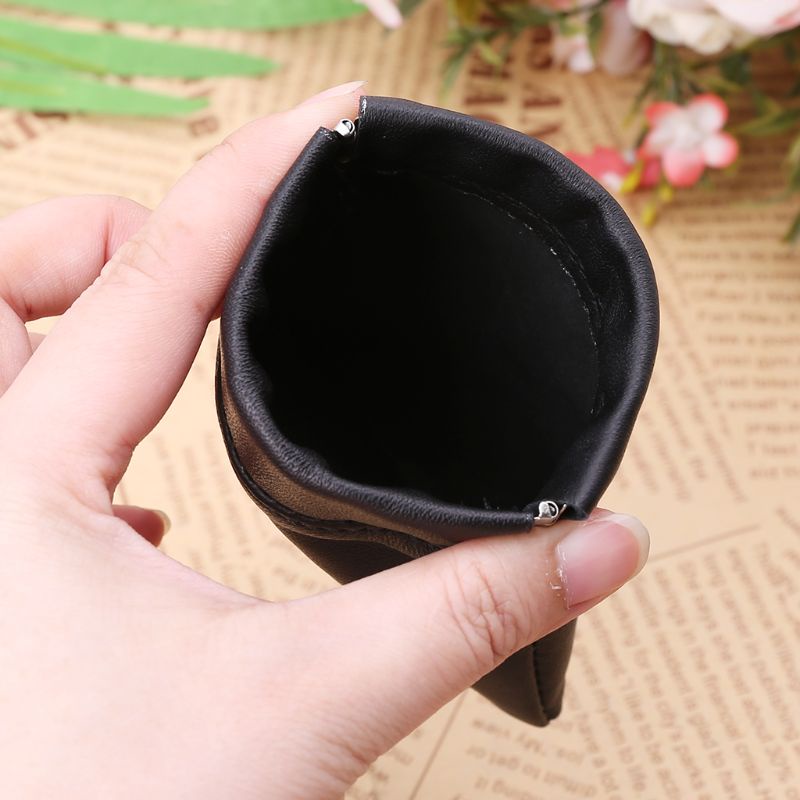 Ví Da Thật Đựng Tiền Xu Có Khóa Lò Xo Kim Loại Chắc Chắn Cho Nam Và Nữ