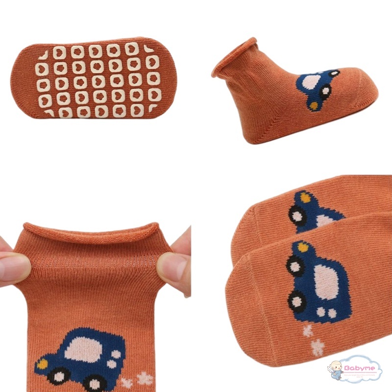 Set 3 Đôi Tất Cotton Chống Trượt Cho Bé Sơ Sinh