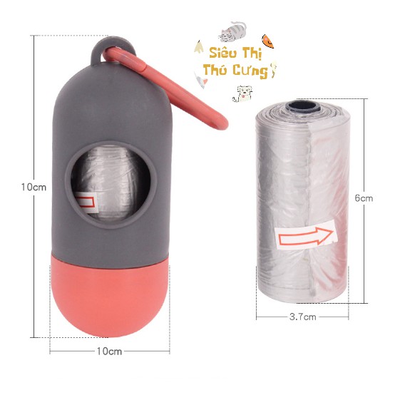 Cuộn Túi Đựng Phân Cho Thú Cưng 1 vỏ + 3 ruột