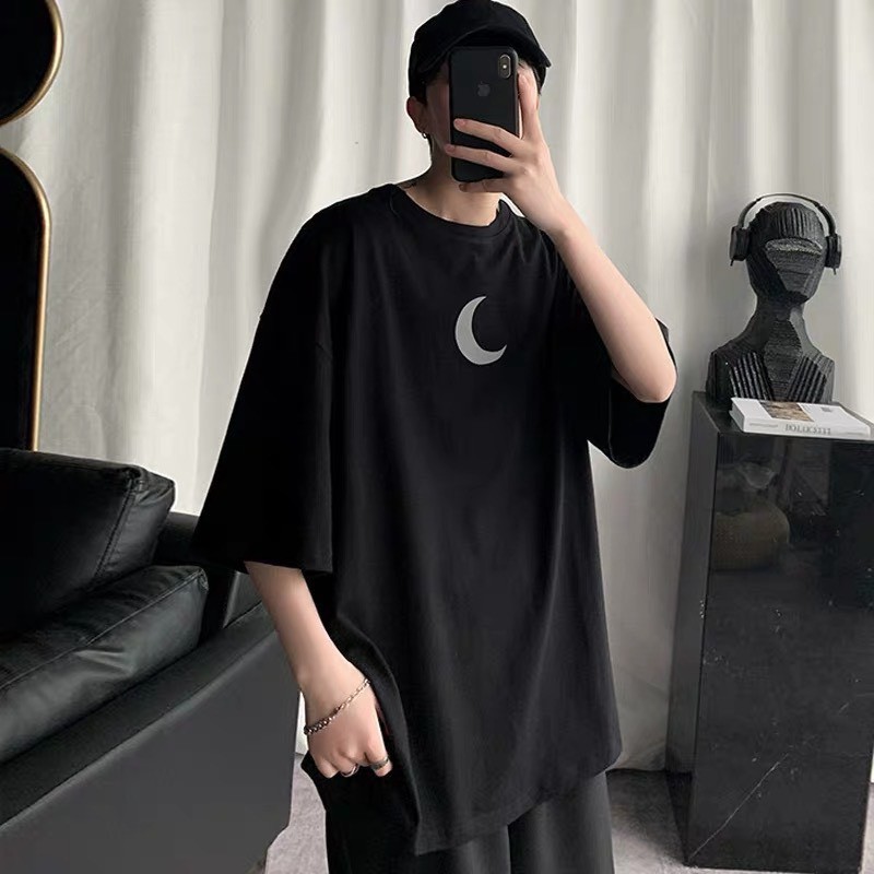 Áo thun trơn tay lỡ MICO nữ nam dáng Unisex moon | WebRaoVat - webraovat.net.vn