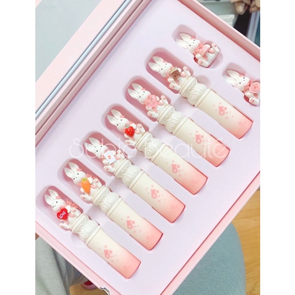 Son thỏ hồng Cute Rumor full hộp 6 thỏi