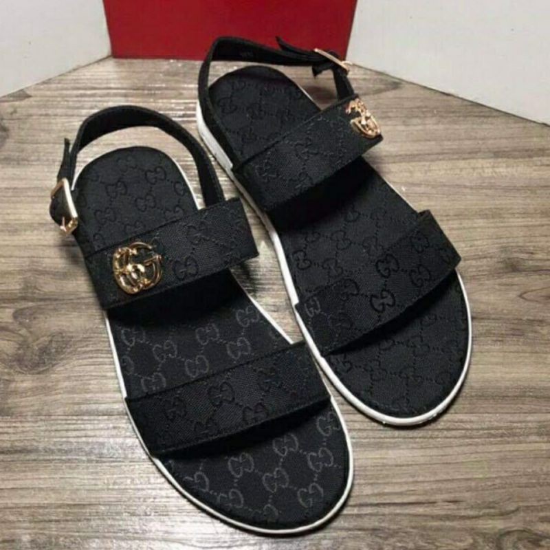 Sandal Quai Hậu Nam GG 2 Màu Hàng Đẹp Chất Lượng Giảm Cực Sốc