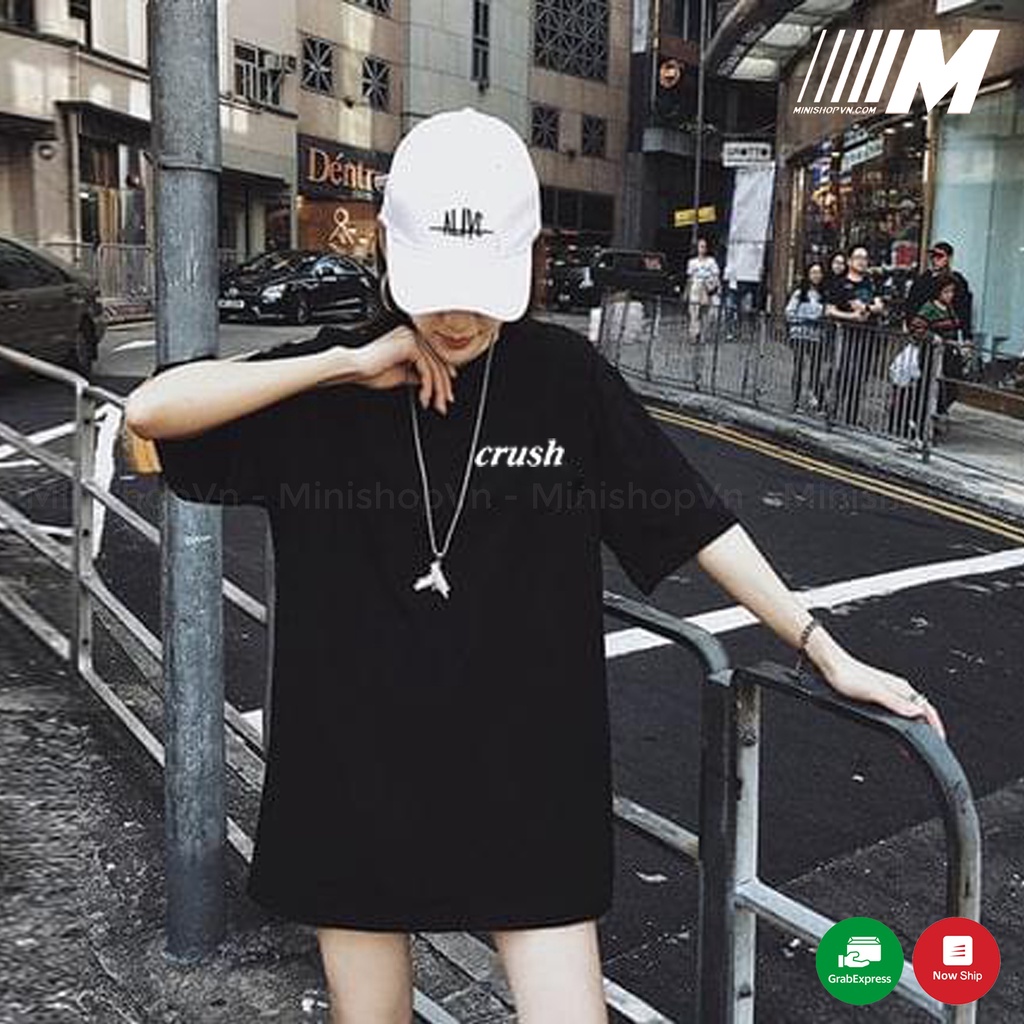 Áo thun tay lỡ form rộng unisex Crush chất cotton mềm mát thấm hút mồ hôi phong cách thời trang Hàn Quốc