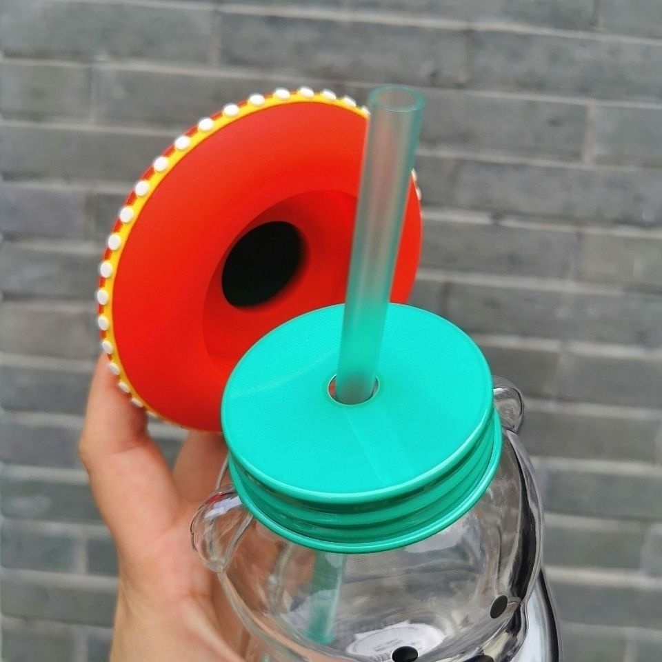 Starbucks Cốc Thủy Tinh Uống Sữa / Nước Starbucks Hình Gấu Đáng Yêu