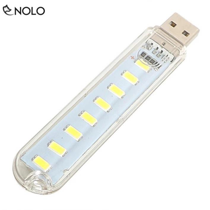 Bộ 2 Đèn 8 Bóng Led Siêu Sáng Cắm Dùng Nguồn USB Công Suất 1,4W