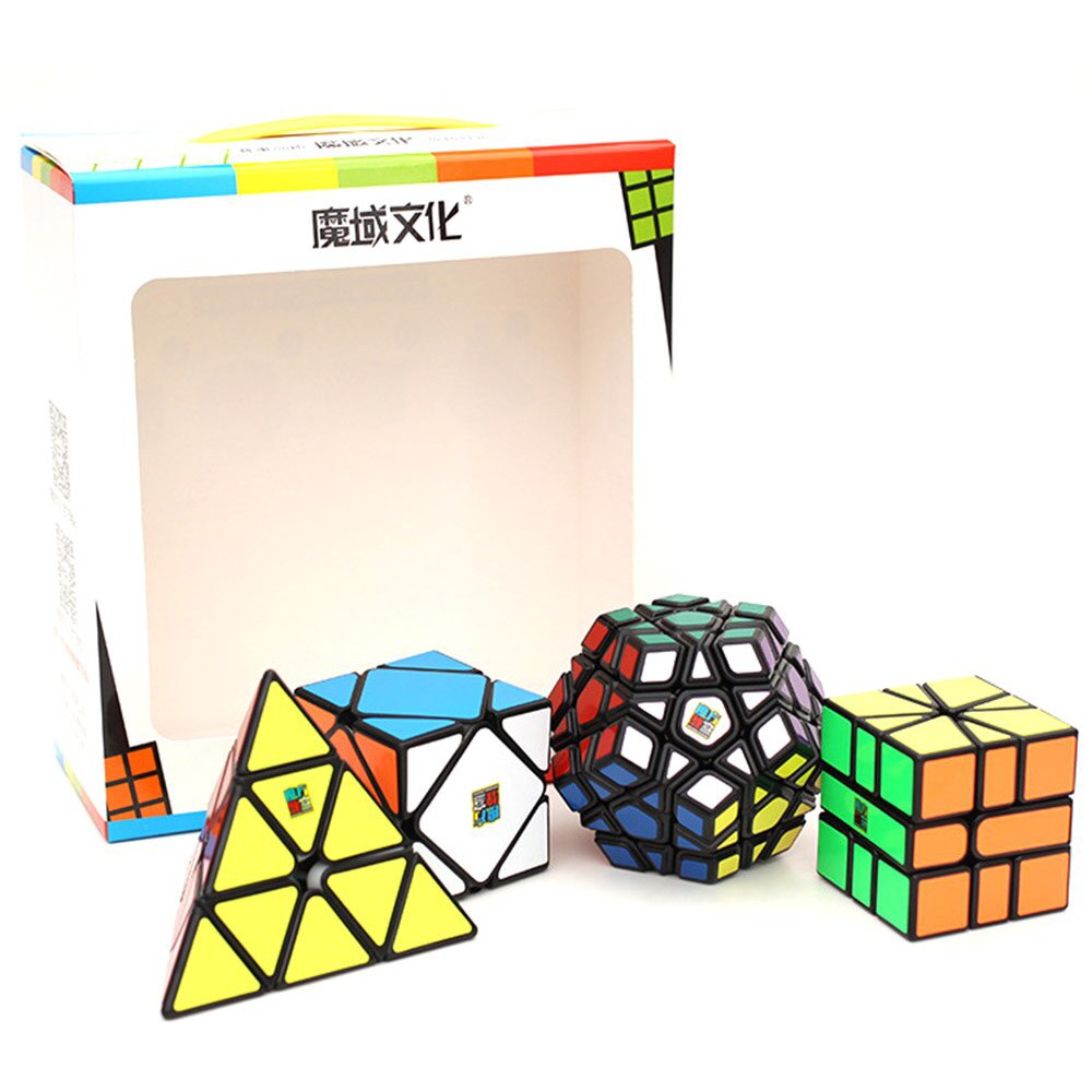 Combo 4 Rubik Moyu Sticker Biến Thể - Rubik Phát Triển Trí Não Siêu Việt