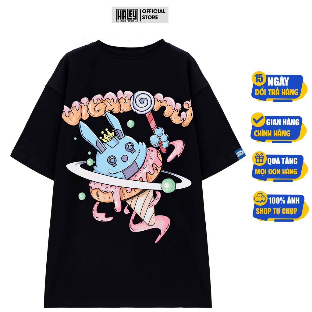 Áo Thun Viga Ice cream Unisex Tay Lỡ Form Rộng Nam Nữ Basic chất cotton 100% phông siêu mát TN472 Haley Bad rabbits