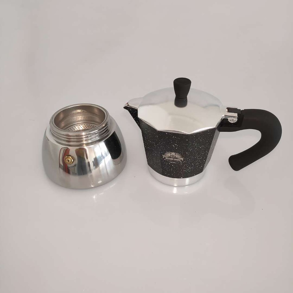 Bình Moka pot pha cà phê cafe inox bếp từ phong cách Ý italy