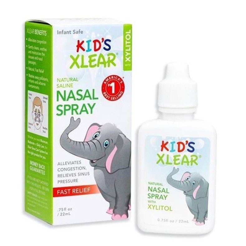 Xịt mũi Xlear Kid’s trẻ em 22ml giúp thông mũi nhanh cho bé