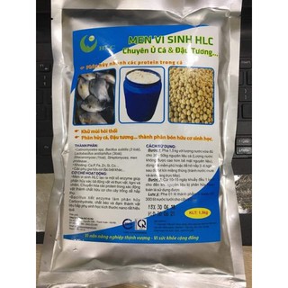 Men vi sinh HLC chuyên ủ cá, đậu tương dạng bột 1kg hết mùi, phân hủy tốt