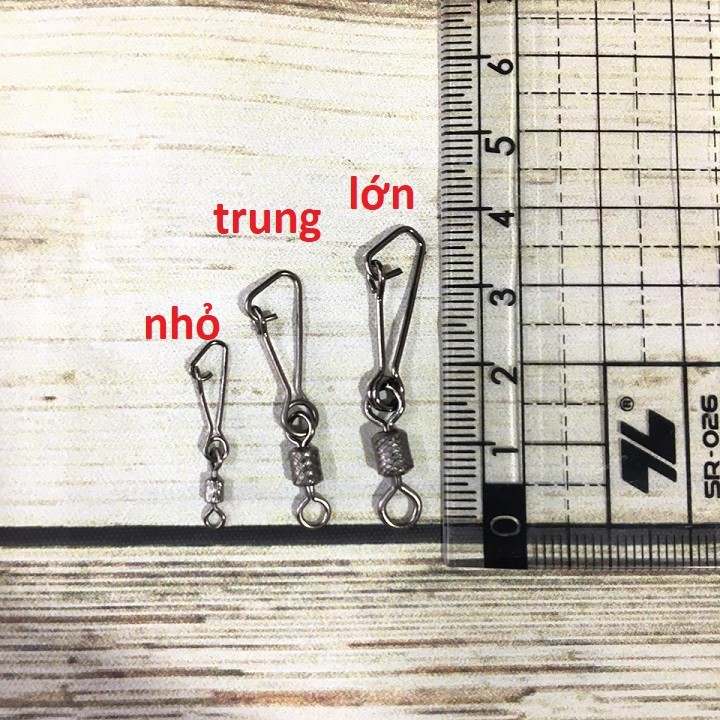 Khoá inox Câu Cá Chống rỉ chất lượng tốt-bộ 10 cái khóa chống xoắn câu cá