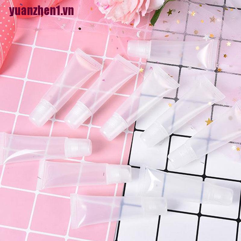 Set 10 Ống Rỗng Trong Suốt Đựng Son Dưỡng Môi yuanzhen1