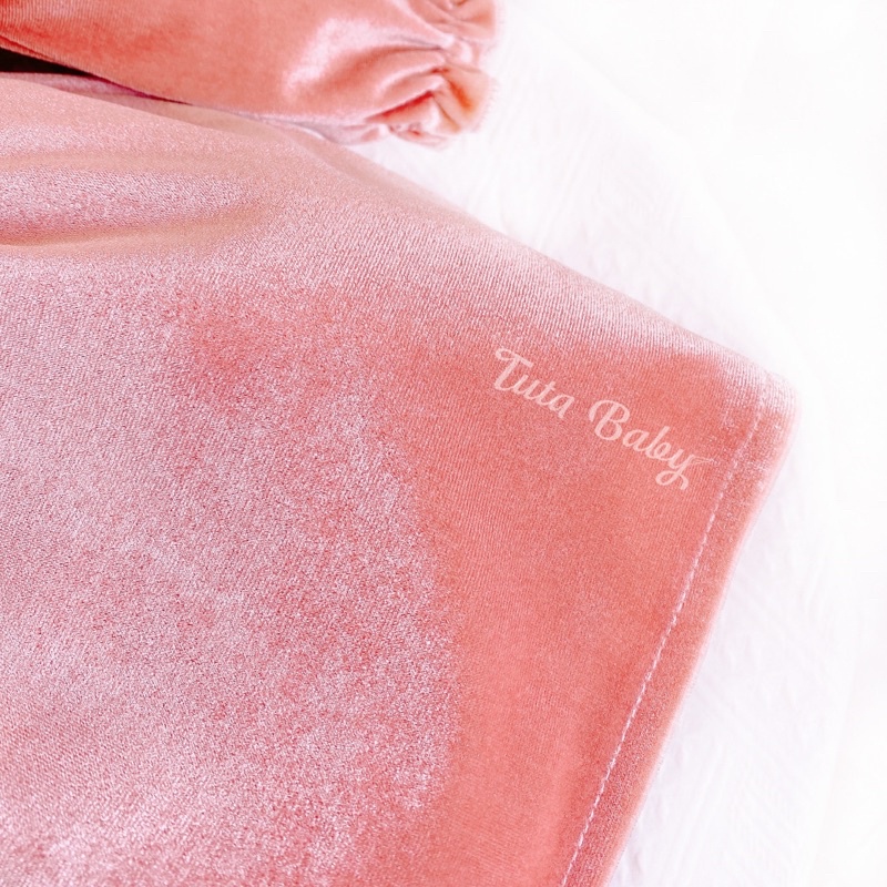 Váy Bé Gái Nhung Hồng Cổ Nơ Phối Ren Siêu Xinh FREESHIP Váy Thu Đông Thiết Kế Cho Bé 7 đến 22kg