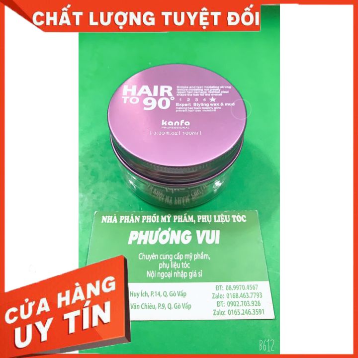 sáp ,Wax tạo kiểu tóc HAIR TO 90 100gr Kanfa-tạo nếp toc ấn tượng  cho nam giớ-giữ nếp tóc lâu-không khô tóc(có 3 mà