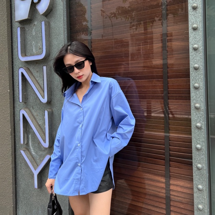 Áo Sơ mi Oversize Tay Dài Nhiều Màu - EDINI - SM231