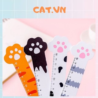 Thước Gỗ Hình Chân Mèo 15cm Đáng Yêu, Sáng Tạo
