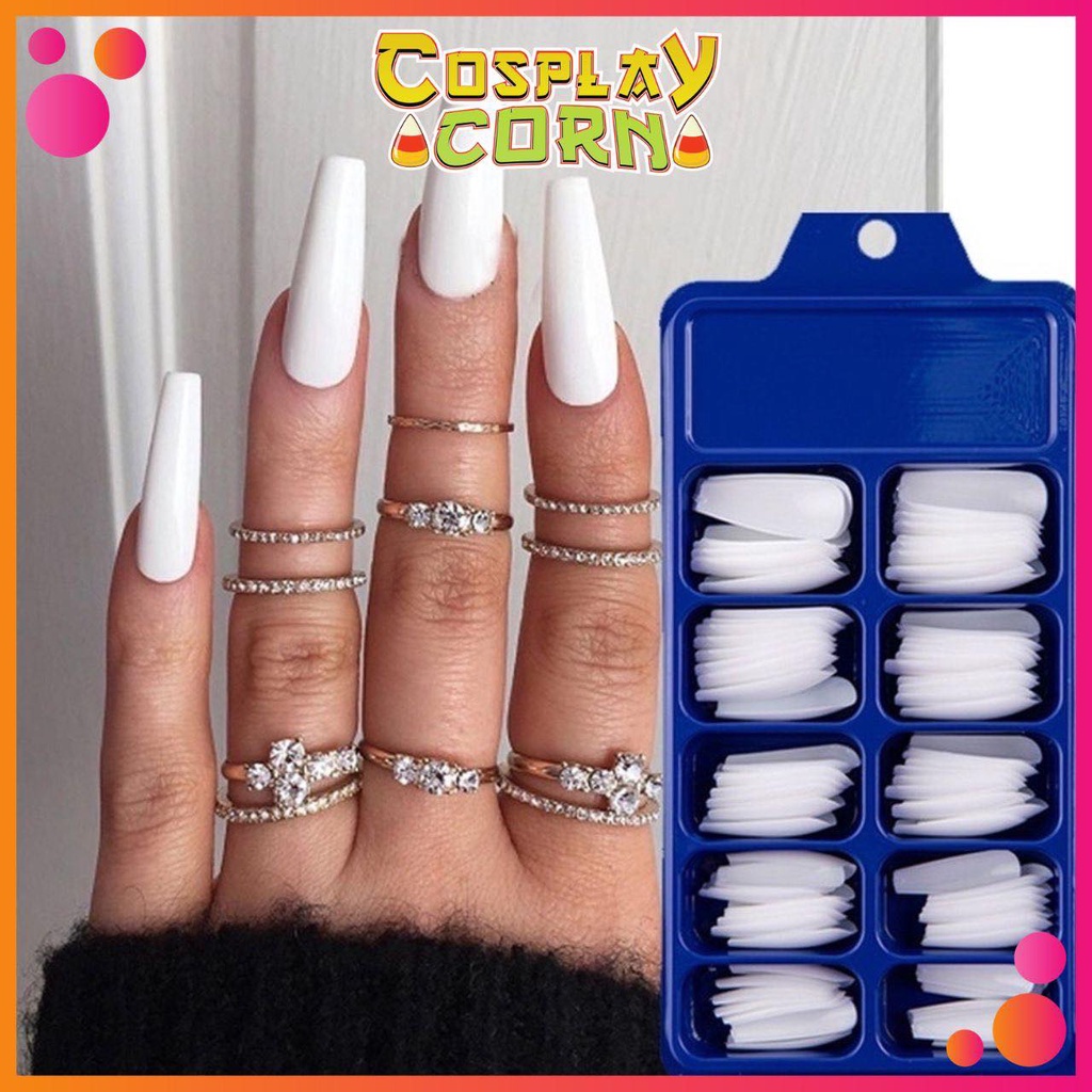 Set 100 Móng Tay Giả Màu Sắc Xinh Xắn Dễ Sử Dụng Cosplay, Có Thể Tái Sử Dụng  Nhiều Lần