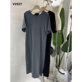 [Sẵn] Váy cotton suông lưng hở, váy mùa hè thoải mái