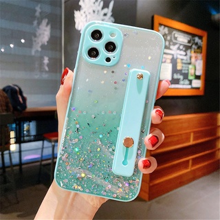 Ốp điện thoại kim tuyến sao lấp lánh bảo vệ camera có quai cầm tay cho iPhone 12 Pro 11 Pro Max 12 Mini