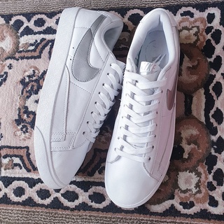[ Chính Hãng] Giày Nike Blazer Low White Metallic Silver, size 40.5, real 2hand