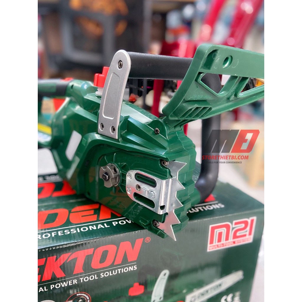 Máy Cưa Xích  2 Pin 21v Dekton 14 inch / M21x2-CS14BL / Chân Pin Phổ Thông Makita / Motor Brushless / Bôi Trơn Tự Động