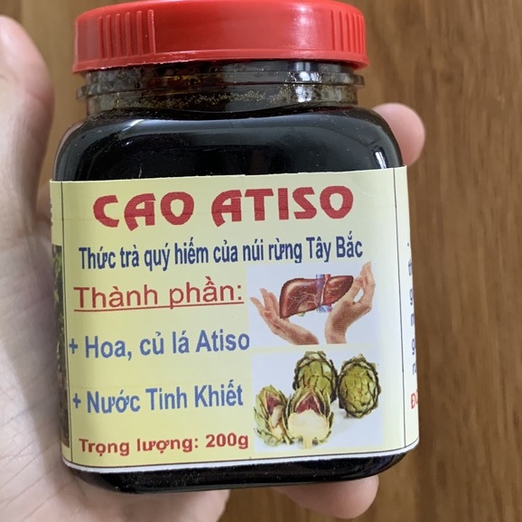 Cao hoa atiso, (hộp 200g), bông atiso nguyên chất, thanh nhiệt