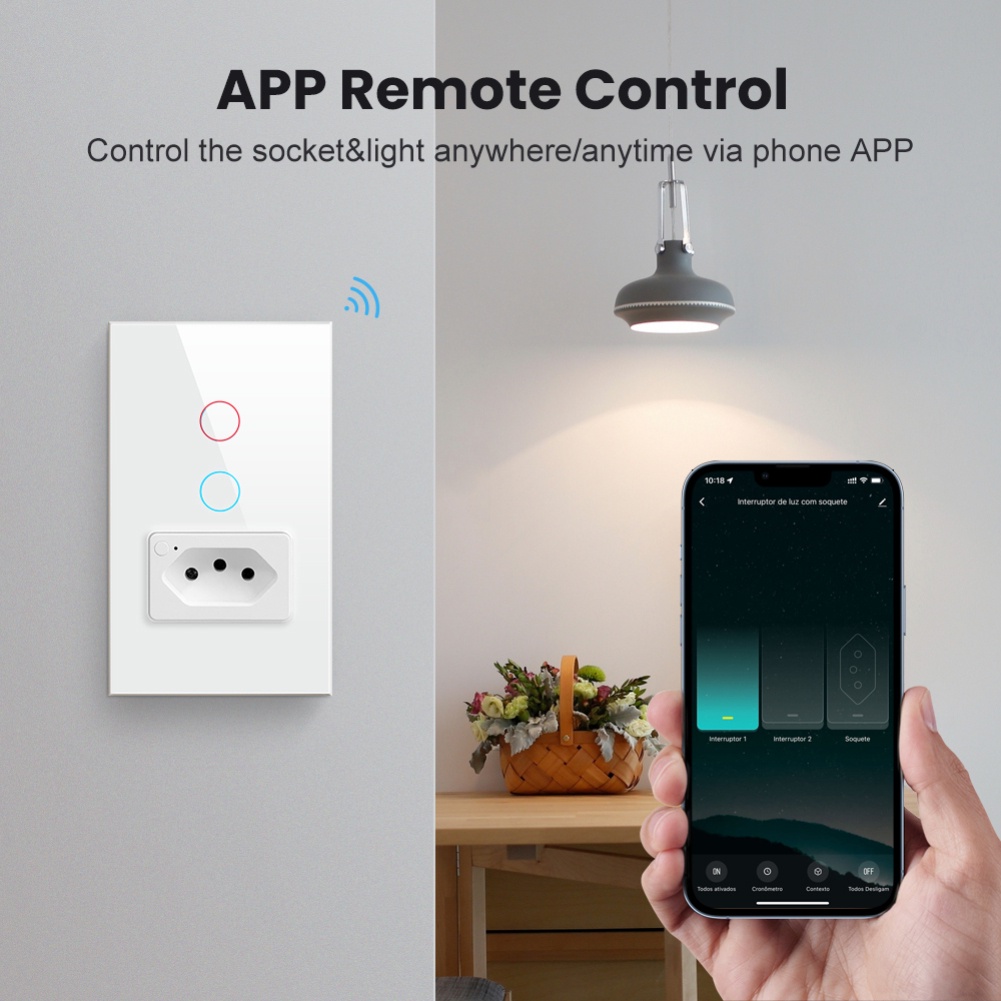 Tuya WiFi Thông Minh Chuyển Ổ Cắm Bảng Điều Khiển Thông Minh