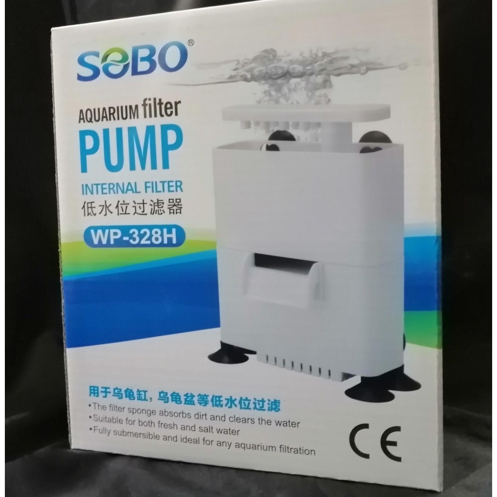 Lọc Nước Đứng Bể Rùa Sobo WP-328H 8W-500L/H- Lọc Chìm Hồ Cá 208H 1105F 277F