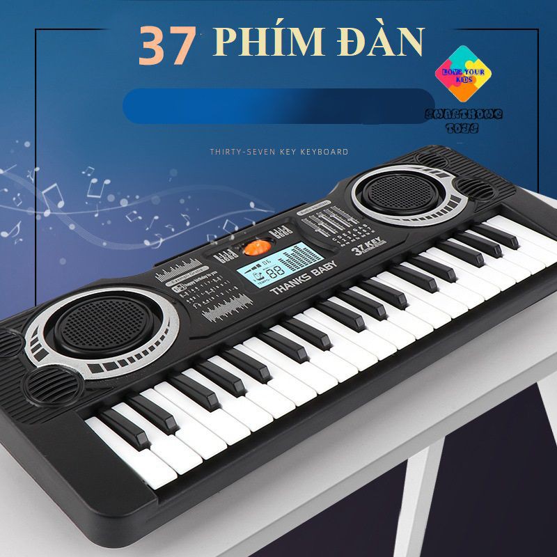 Đàn Piano Cho Bé – Đàn Piano Điện Tử 37 Phím Cho Bé Học Âm Nhạc – SmartHome Toys