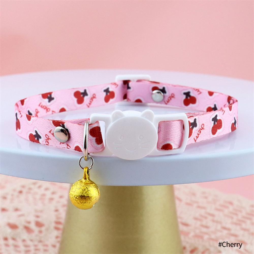 Vòng Cổ Cotton Polyester In Họa Tiết Trái Cây Có Khóa Cài Có Thể Điều Chỉnh Cho Thú Cưng A8O8