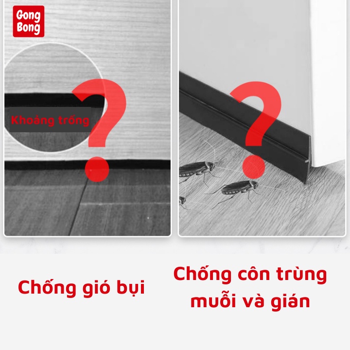 Thanh nẹp xốp chắn khe cửa chống ồn chống bụi côn trùng cách nhiệt tiện ích gia đình an toàn cho bé