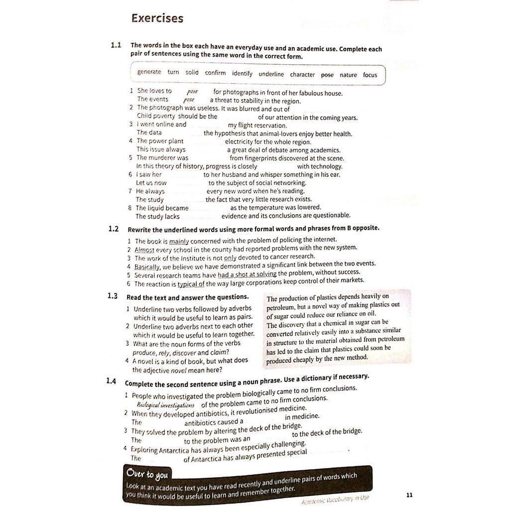 Sách - Academic Vocabulary in Use Edition with Answers Fahasa Reprint Edition: Vocabulary Reference and Practice